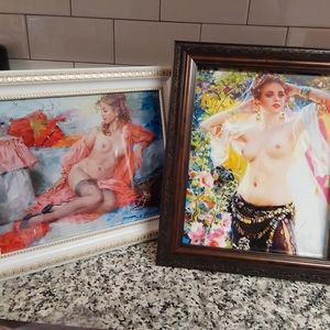 Framed nude Konstantin Art Print Beautiful set wall decor